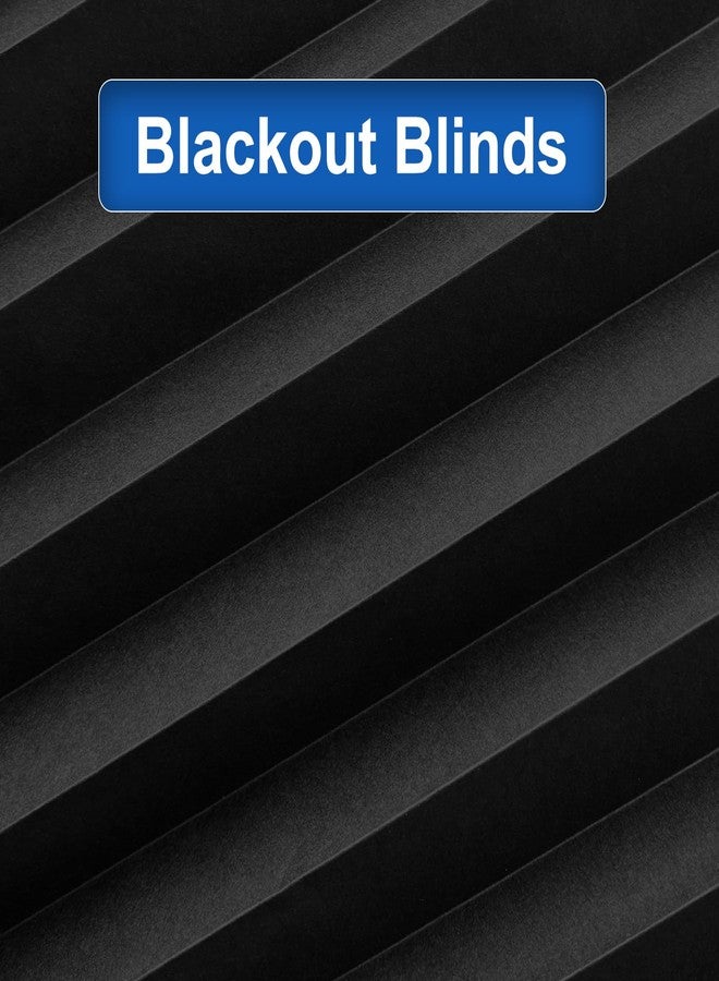 Blinhdome Blackout Paper Window Blinds 36" x 72" - 6 Pack Temporary Cordless Stick On Self-Adhesive No Drill Shades, Darkening Pleated Cover for Bedroom, Kitchen, Patio Door (Black, 100% Paper Material) - Image 2